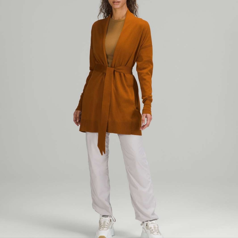 lululemon athletica Rust Brown Wrap Cardigan